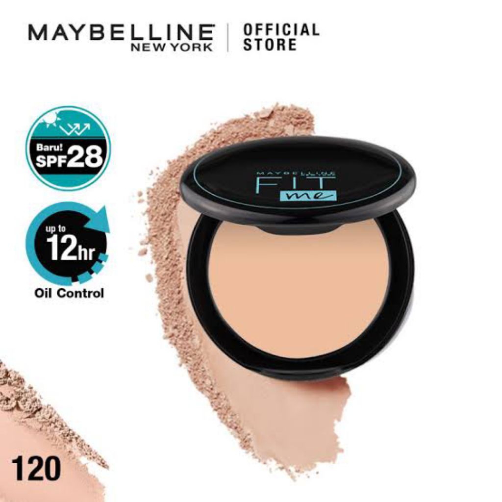 Original Bedak Maybelline Fit Me Matte Compact Powder 120 Classic Ivory