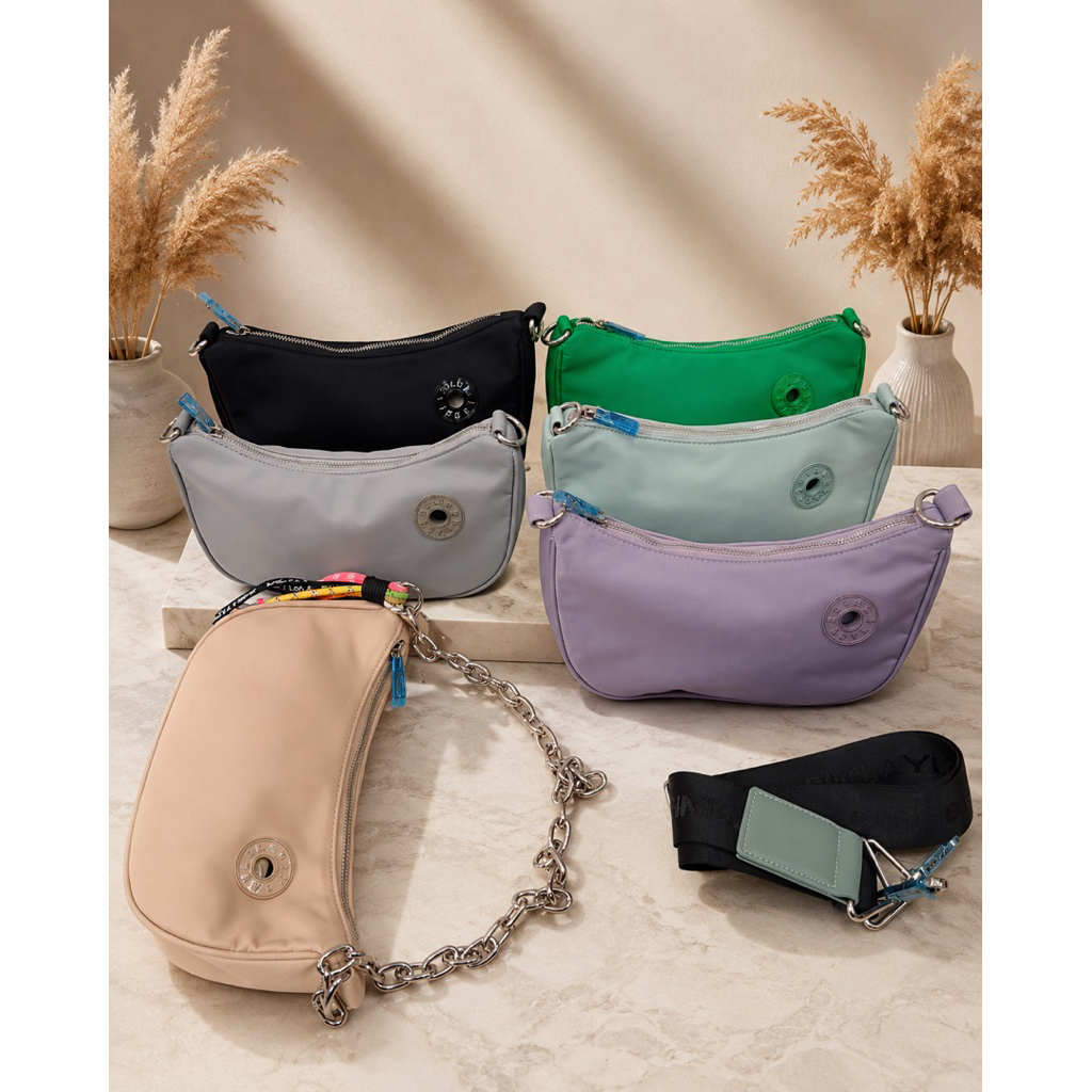 TAS WANITA NYLON BIMBA Y LOLA SHOULDER BAG MINI TAS SELEMPANG KEKINIAN 26X15 CM MODEL SIMPLE CASUAL