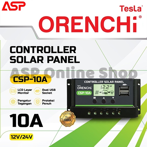 TESLA Solar Charge Controller Solar Panel Aki Charger Regulators TESLA ORENCHI CSP-10A