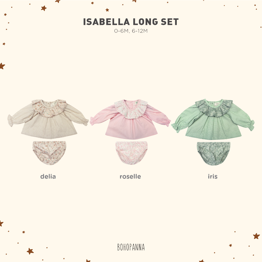 Bohopanna Isabella Long Set / Long set Anak Perempuan