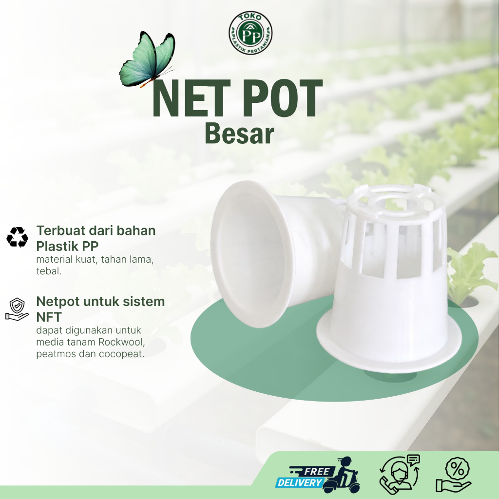 NET POT BESAR/POT HIDROPONIK/MEDIA TANAM HIDROPONIK/UKURAN 5,5CM