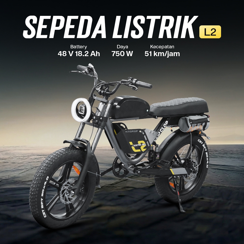 Sepeda Listrik Fat Bike 20 Inch Brushless Motor 18.2Ah 750W