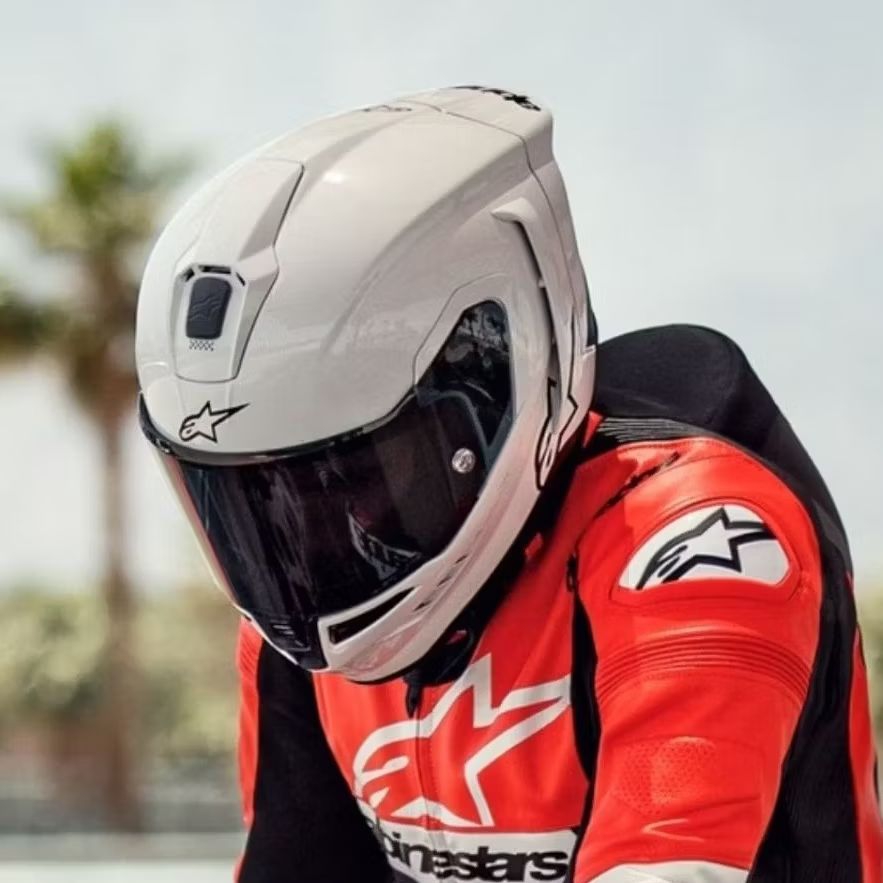 ORIGINAL GRATIS ONGKIR SE-INDO Helm MotoGP Carbon Aero Alpinestars Supertech R10 Carbon White Glossy