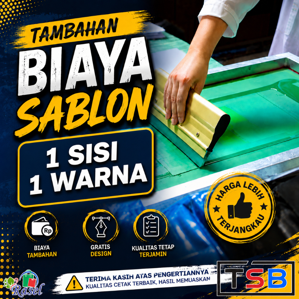 Jasa sablon tas spunbond 1 sisi 1 warna belum termasuk tas
