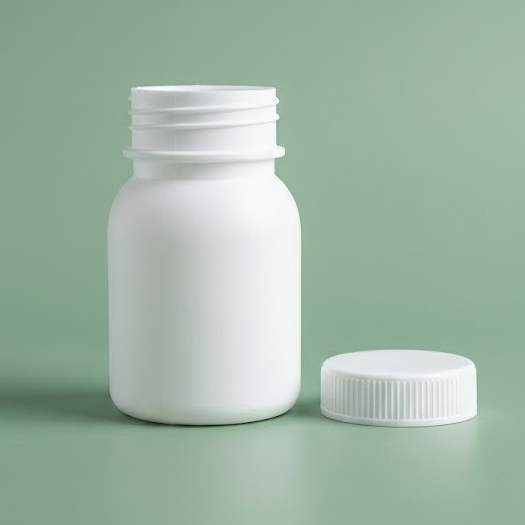 Botol Kapsul 50ml Segel Putih Dove Aman / Botol Kapsul 50ml Botol Obat 50ml