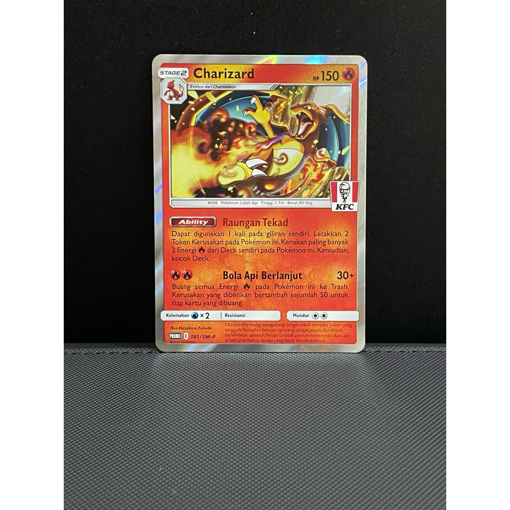 Kartu Pokemon Charizard Promo KFC Indonesia 181/SM-P (ID)