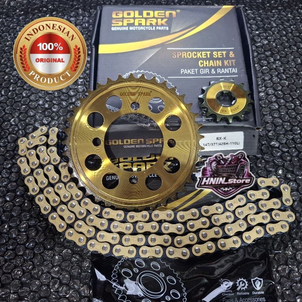 Gear Paket HOKAGE JUPITER MX 39T-15T / 110L-428H Gir Set Rantai Rx-King/Jupiter Mx old/Mx New 135