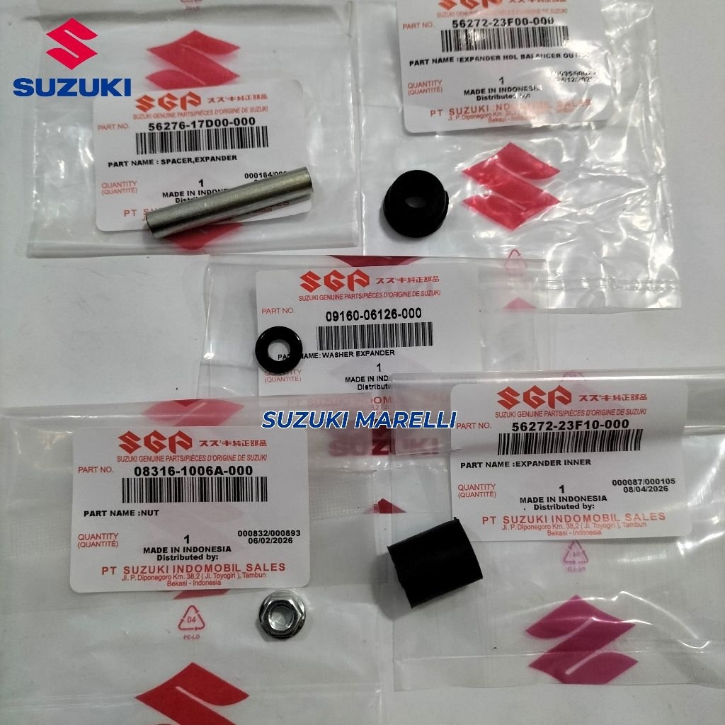 SATU SET KARET BOSH DAN BAUT JALU STANG SUZUKI SATRIA FU ORIGINAL SGP