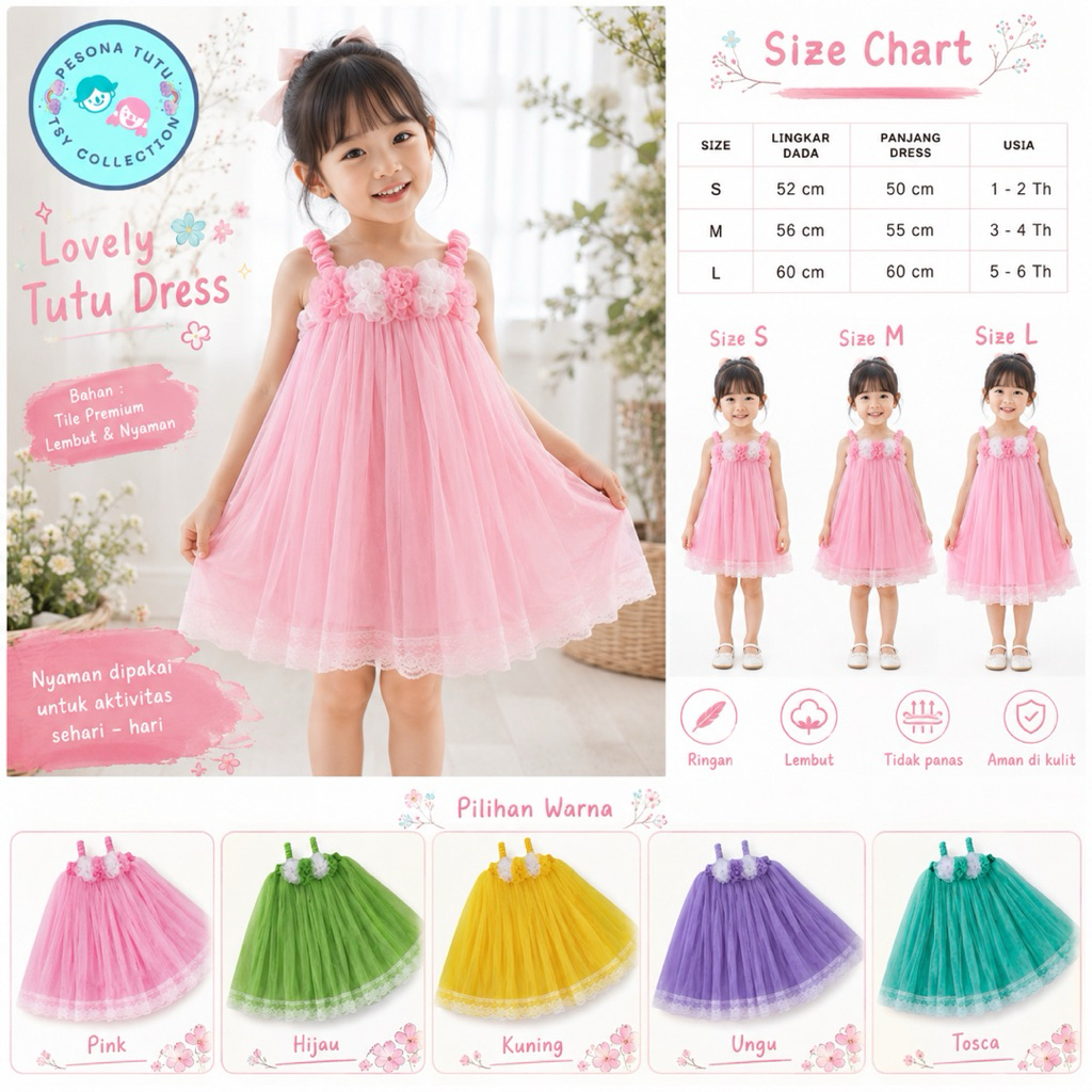 DRES ANAK PEREMPUAN / DRES ANAK RENDA PUTIH