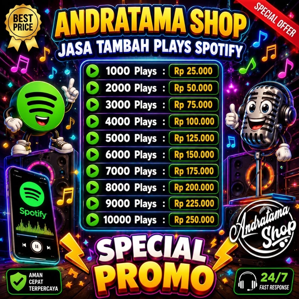 1000 PLAYS SPOTIFY / STREAM SPOTIFY | JASA TAMBAH PLAYS SPOTIFY