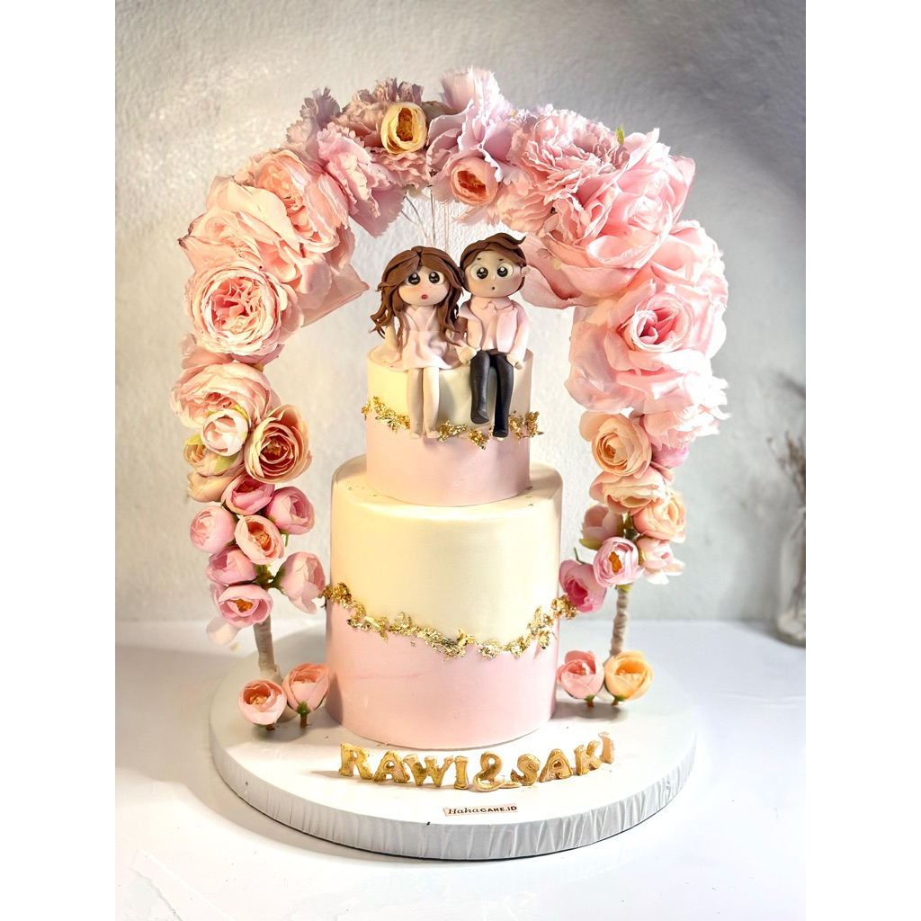 custom cake arch 2 tier kue ultah anak bebas custom/ kue ulang tahun anak 2 tingkat / 2tier