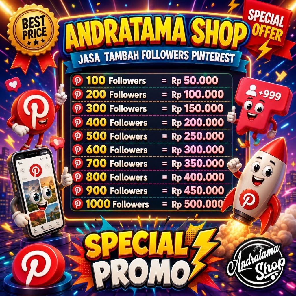 100 Followers Pinterest | Jasa Tambah Followers Pinterest