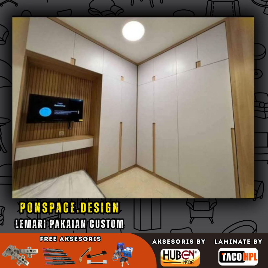 LEMARI PAKAIAN MURAH || WARDROBE MURAH || LEMARI PAKAIAN CUSTOM || WARDROBE CUSTOM || WARDROBE HPL |