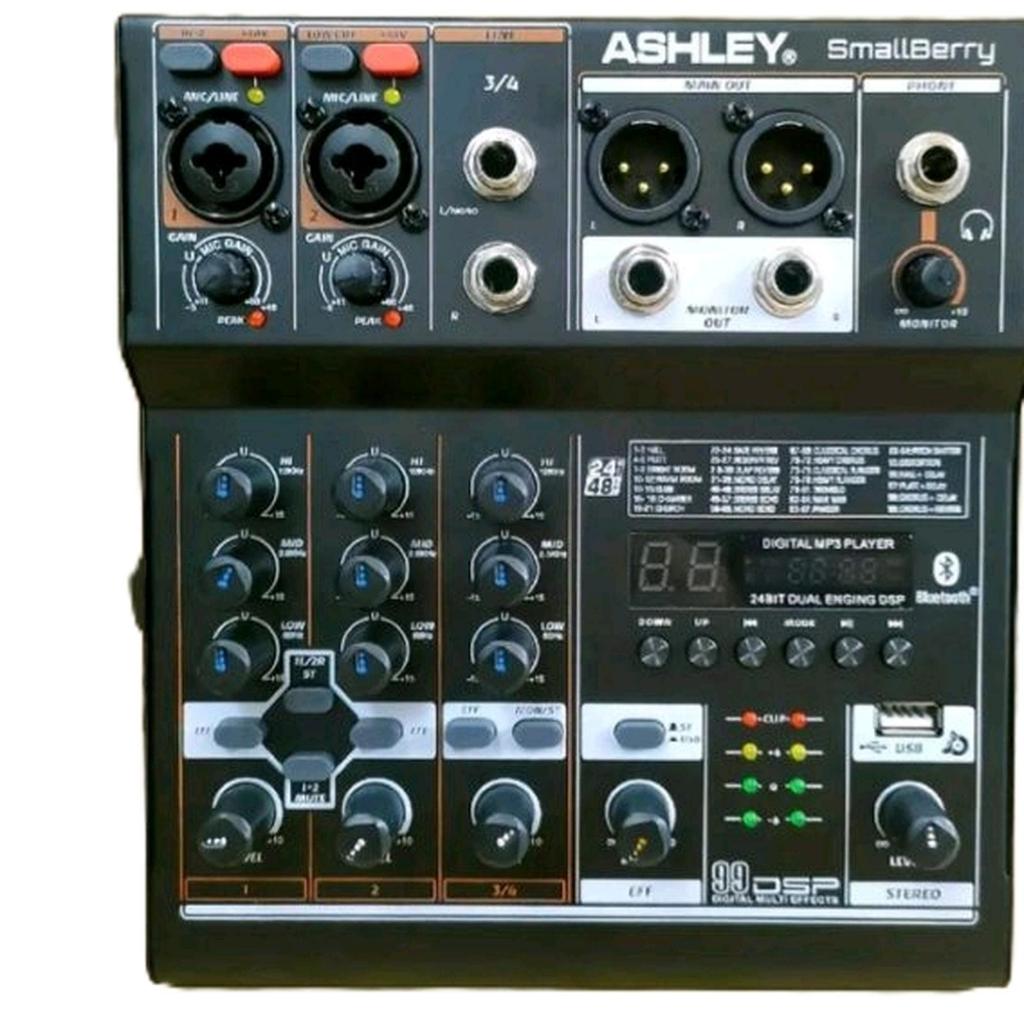 Ashley SmallBerry Mixer Audio Digital MPS Player dengan Bluetooth dan 24Bit Dual Encoding DSP untuk Studio dan Performa
