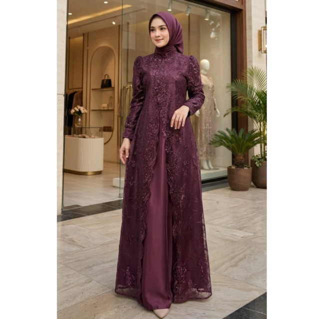 gamis Aura free hijab.gamis elegan gamis kondangan gamis lebaran elegan