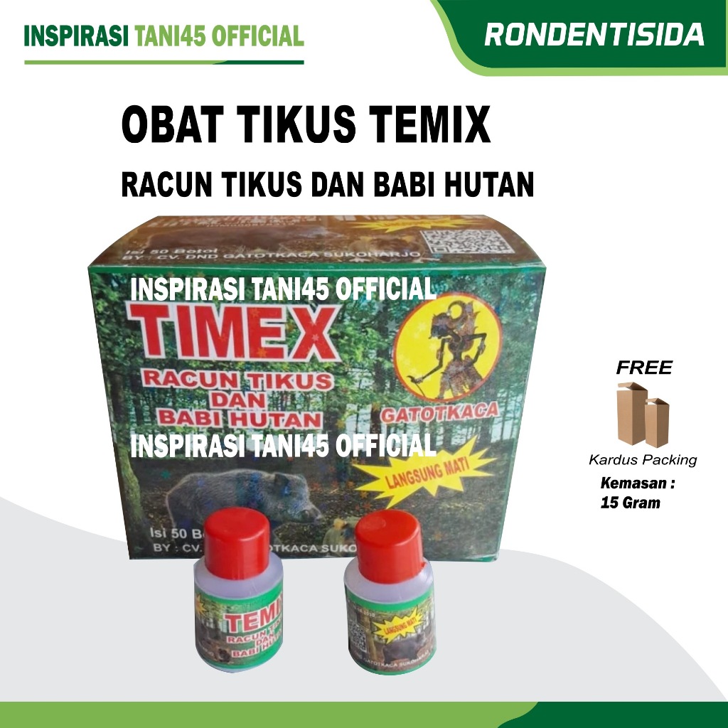 Racun Tikus Temix Kemasan 15 gram/Temix Racun Tikus Kemasan 15 gram/Temix 15 gram/Obat Tikus Temix