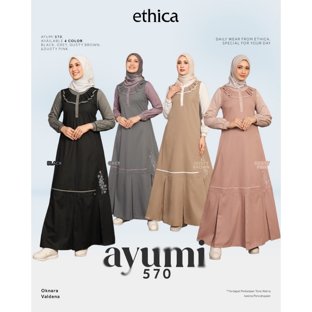 BAJU GAMIS ETHICA AYUMI 570 / GAMIS DAILY ETHICA / GAMIS ETHICA TERBARU 2026
