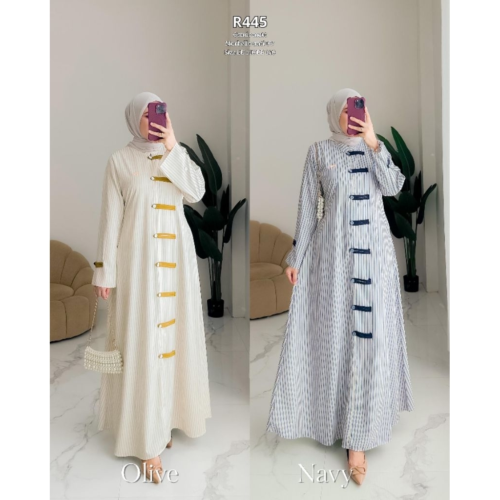 Ribyka R445 Gamis Marbella Printing