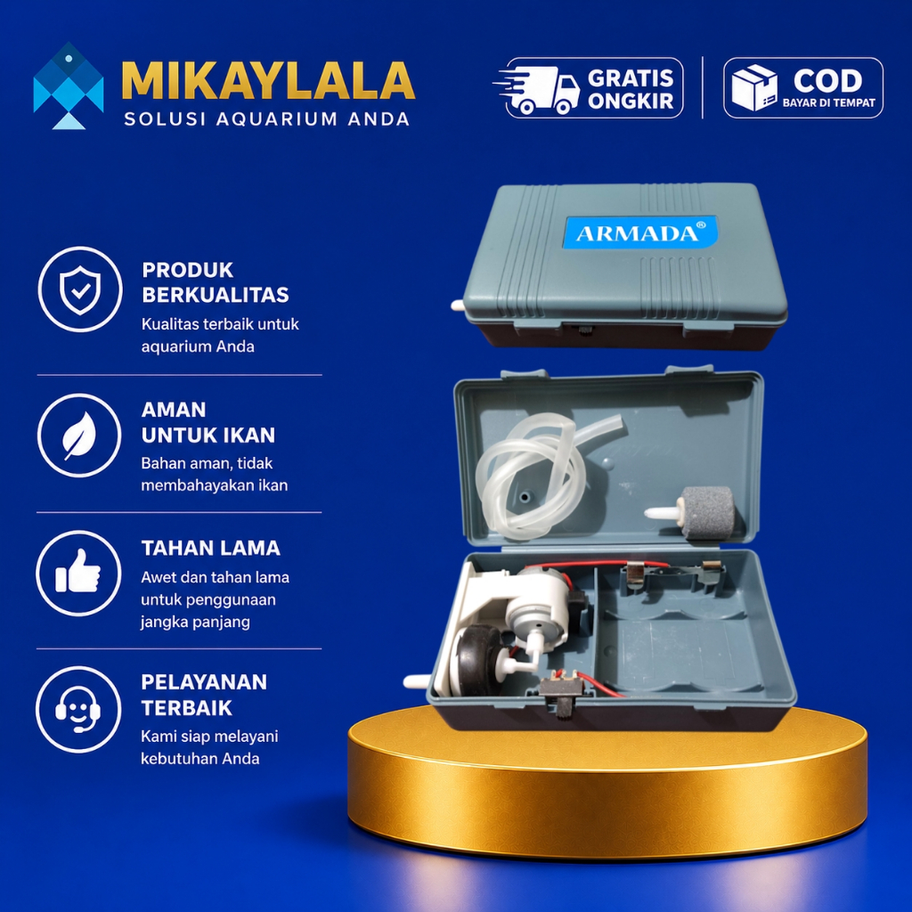 Aerator Portable Batu Batre Aquarium Emergency Oksigen Gelembung Belum Termasuk Battery