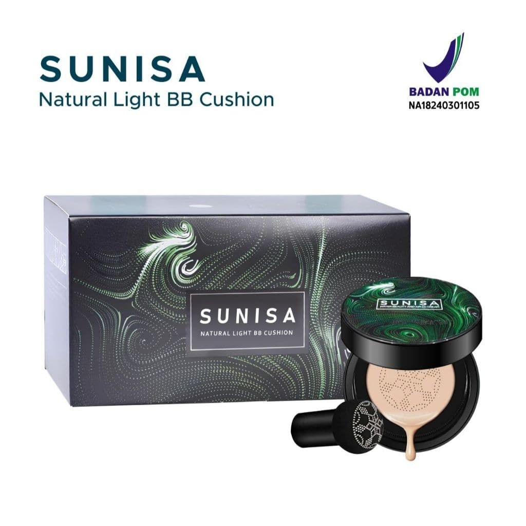 BEDAK SUNISA CUSHION WATERPROOF - BEDAK ANTI AIR - MUSHROOM HEAD AIR CC CREAM BPOM BEDAK PADAT TABUR