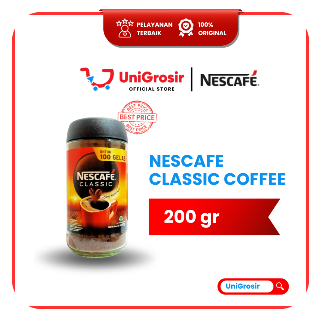 [UniGrosir] NESCAFE CLASSIC COFFEE KOPI ERA JAR BOTOL BUBUK DALGONA ~ 200 gr