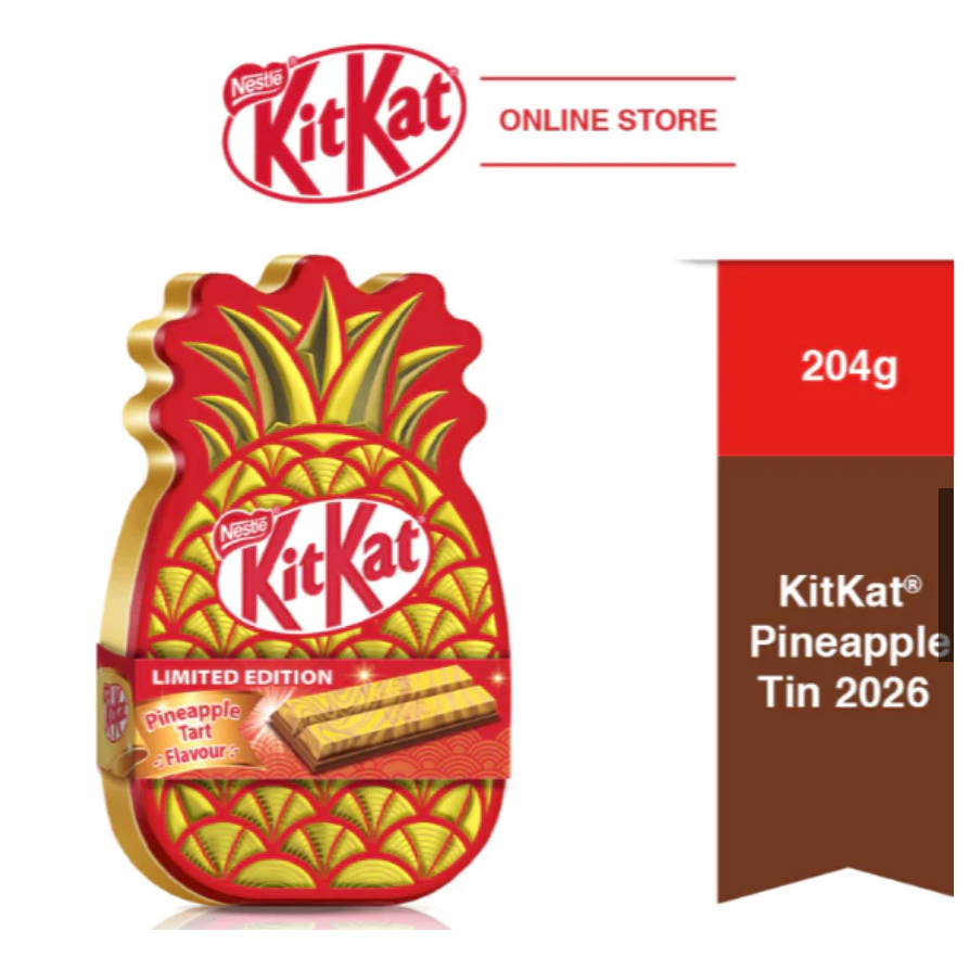 READY KITKAT Golden Pineapple Tart Coklat Kaleng 204g Halal Malaysia