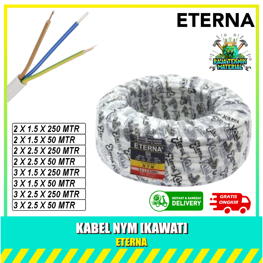 ETERNA KABEL NYM KABEL LISTRIK 50 METER FULL