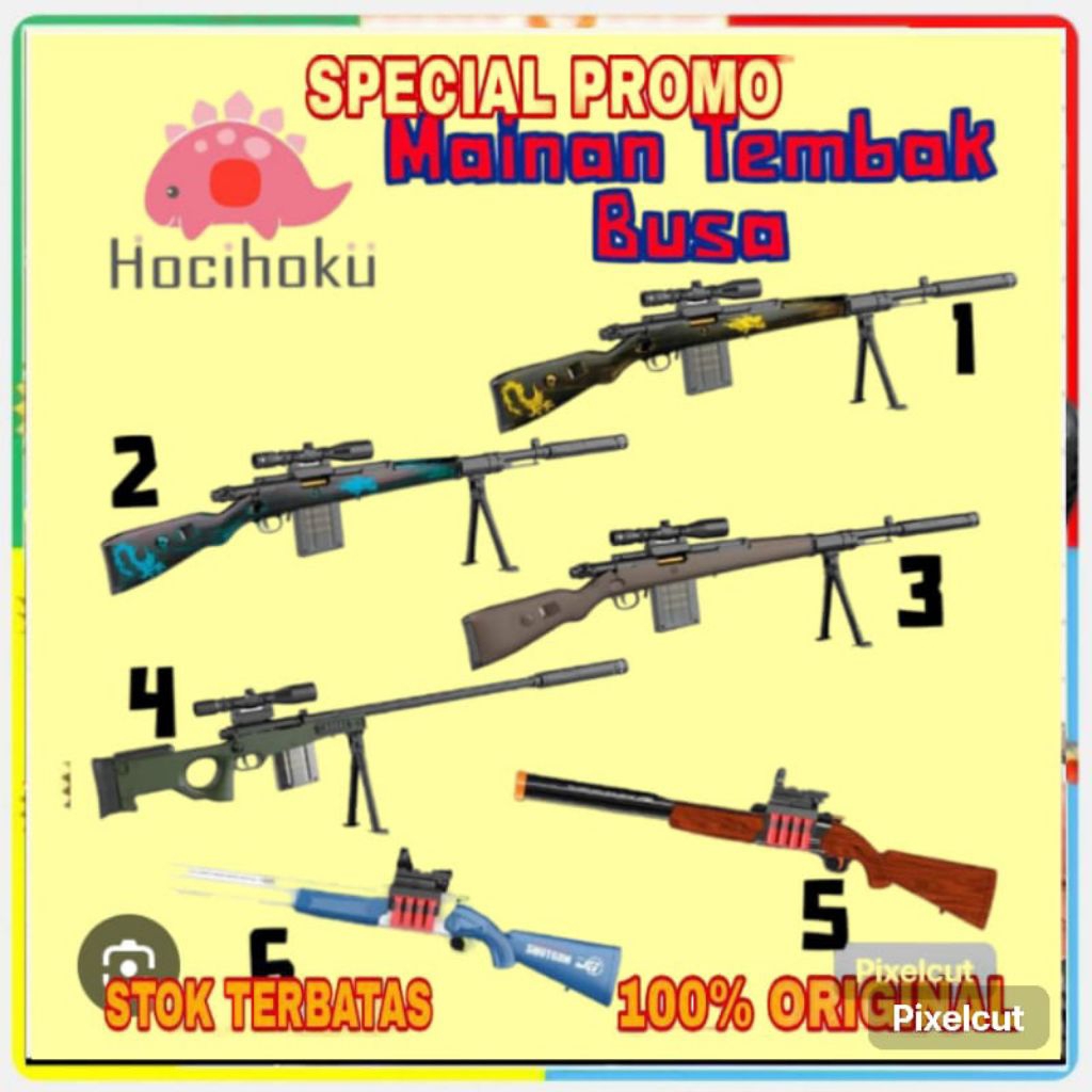 MAINAN PISTOL PISTOLAN TEMBAK TEMBAKAN  ANAK LAKI LAKI PELURU BUSA SNIPER NERF BULLET AWM MURAH/MAIN