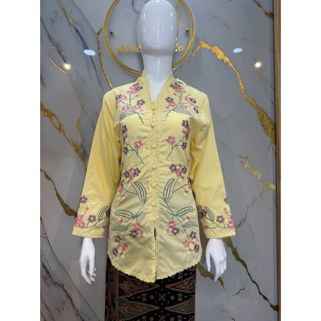 ATASAN KEBAYA ENCIM BORDIR BUNGA TERBARU MATERIAL KATUN TUYOBO PREMIUM