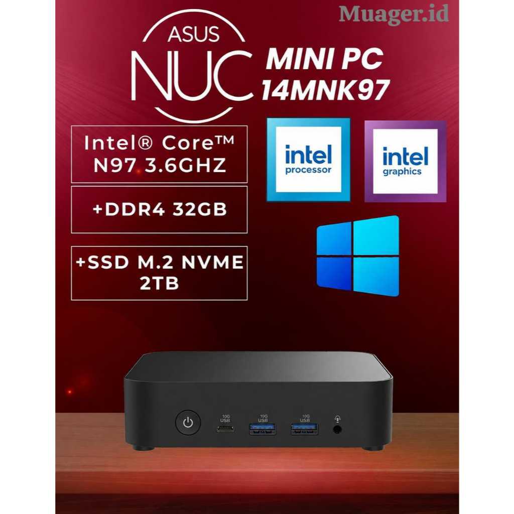 MINI PC INTEL NUC PRO / ASUS NUC PRO INTEL CELERON N97 FULLSET WIN11 +RAM +SSD |ASUS NUC14MNK97