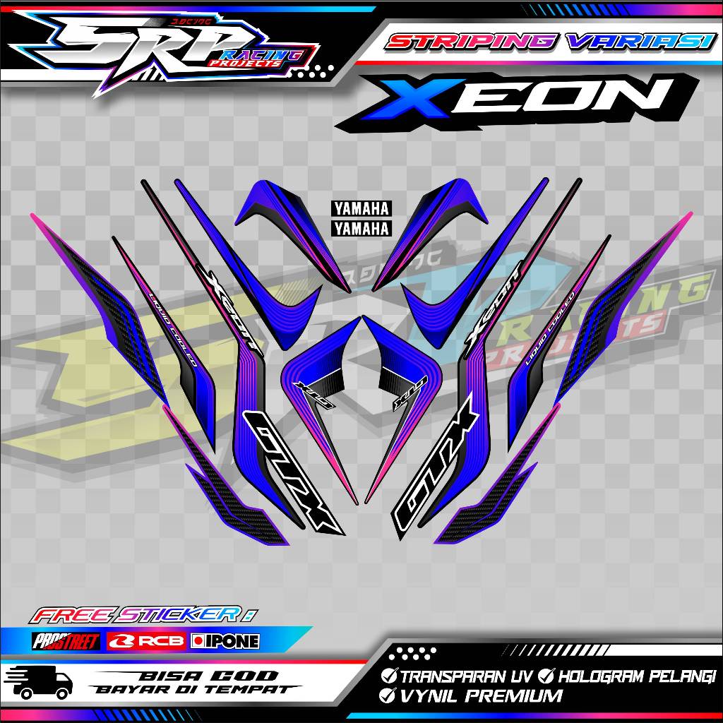 STRIPING VARIASI YAMAHA XEON GTX 125 / STICKER LIST VARIASI MOTOR XEON GTX 125