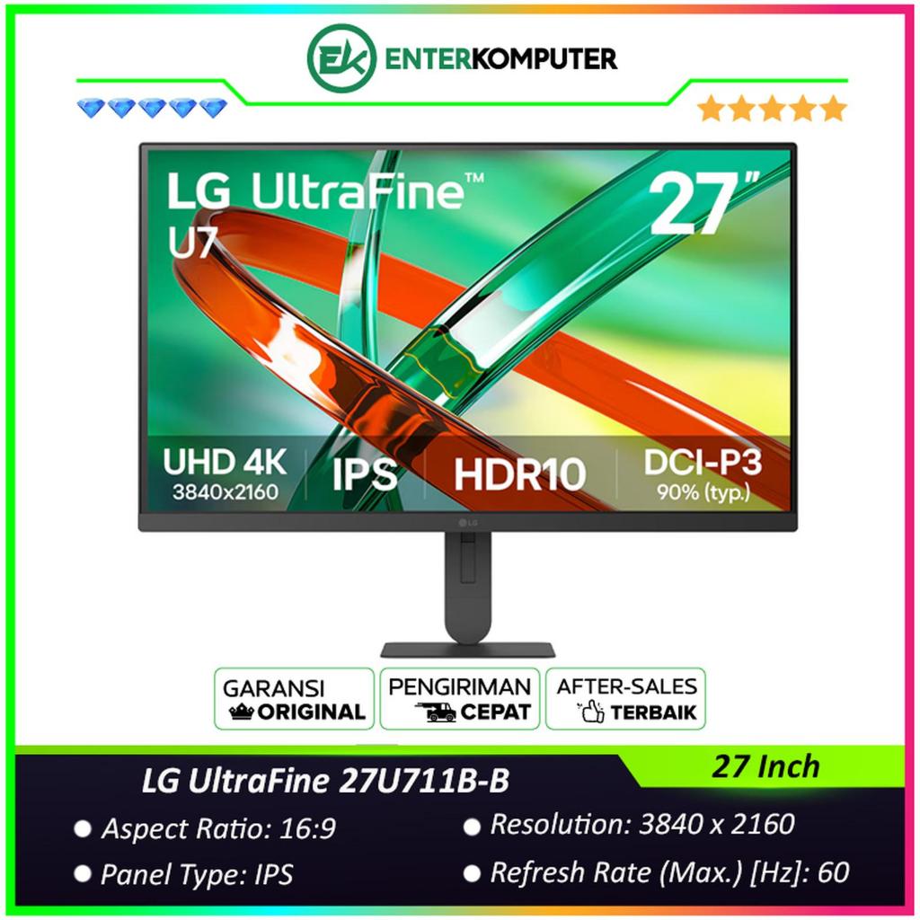LG UltraFine 27U711B-B 27 Inch UHD 4K IPS Monitor / Monitor 27 inch