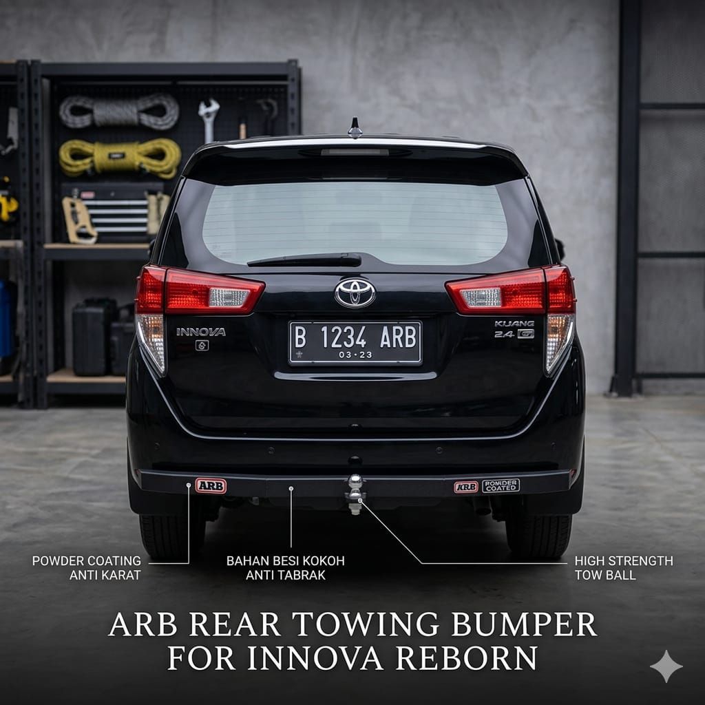 Towing Bar ARB Pengaman Bemper Belakang ARB Full Besi Mobil INNOVA REBORN