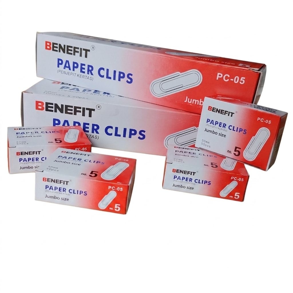 Paper Clips PC-05 || Paper Klip Jumbo || Penjepit Kertas 1 Box (12 Pak)