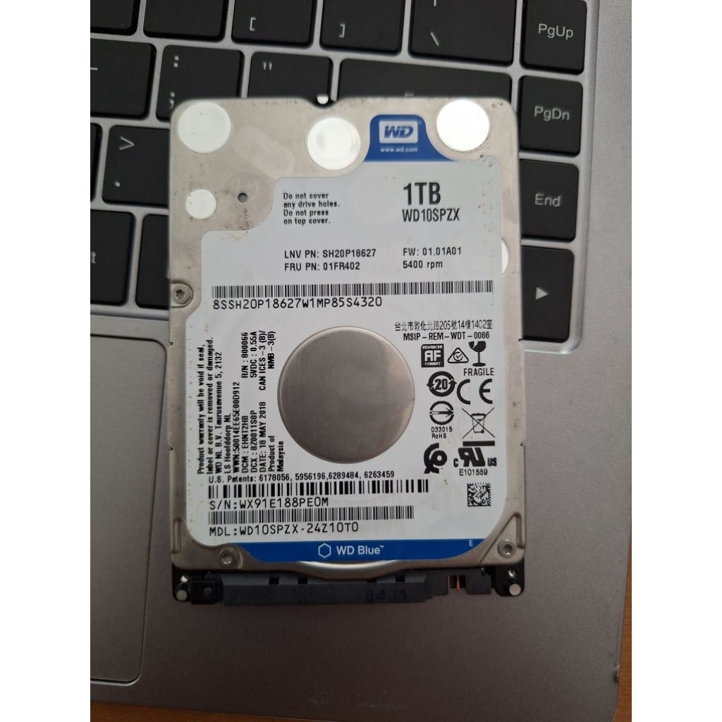 Harddisk laptop 1TB WD secound copotan