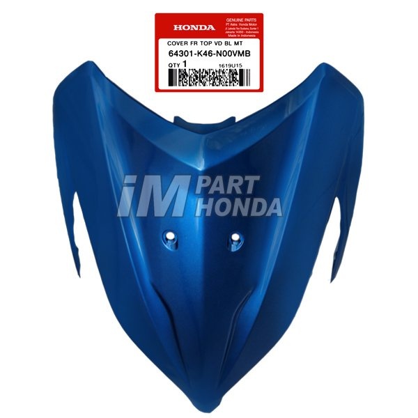 [INSTANT SAMEDAY] 64301-K46-N00VBM Cover Front Top Panel Tameng Lampu Depan Vario 110 Fi 2014 Biru