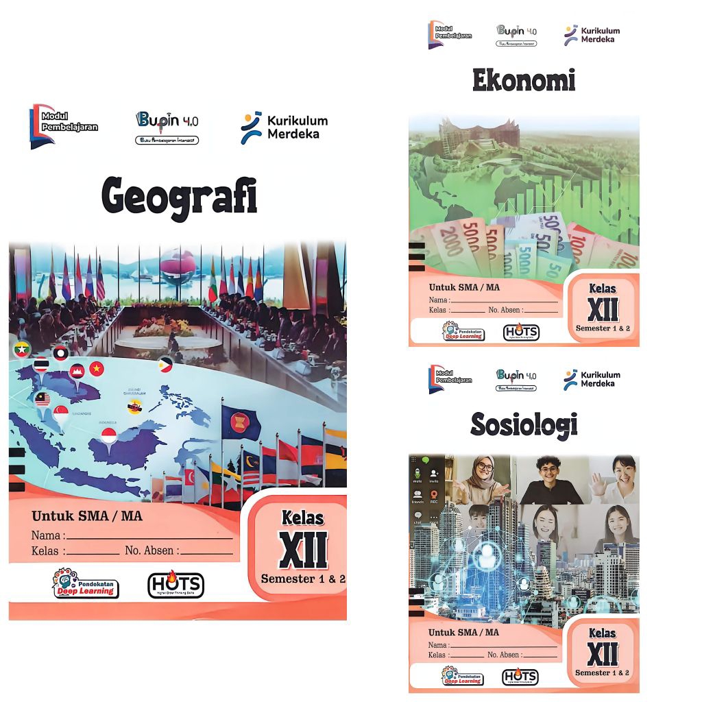 LKS SMA MA IPS GEOGRAFI SOSIOLOGI EKONOMI KELAS 12 XII SEMESTER GANJIL GENAP 1 TAHUN KURIKULUM MERDE