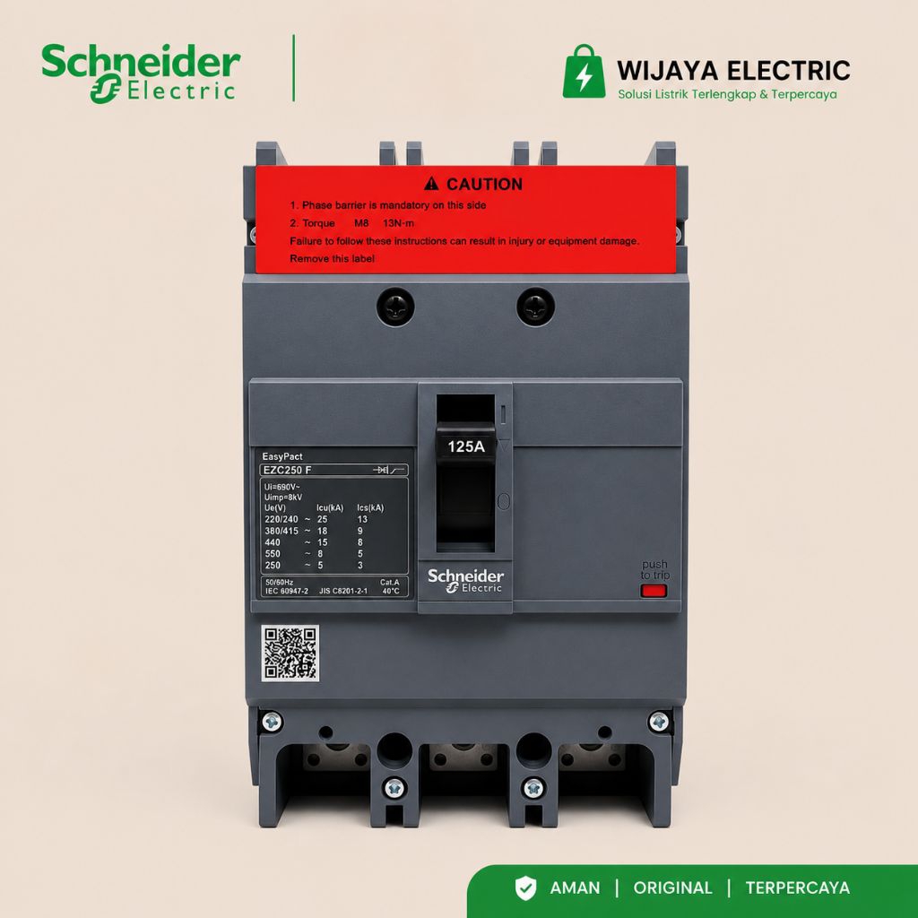 Breaker MCCB Schneiderr EZC250F 125A 36kA MCCB 3phase 125ampere Original