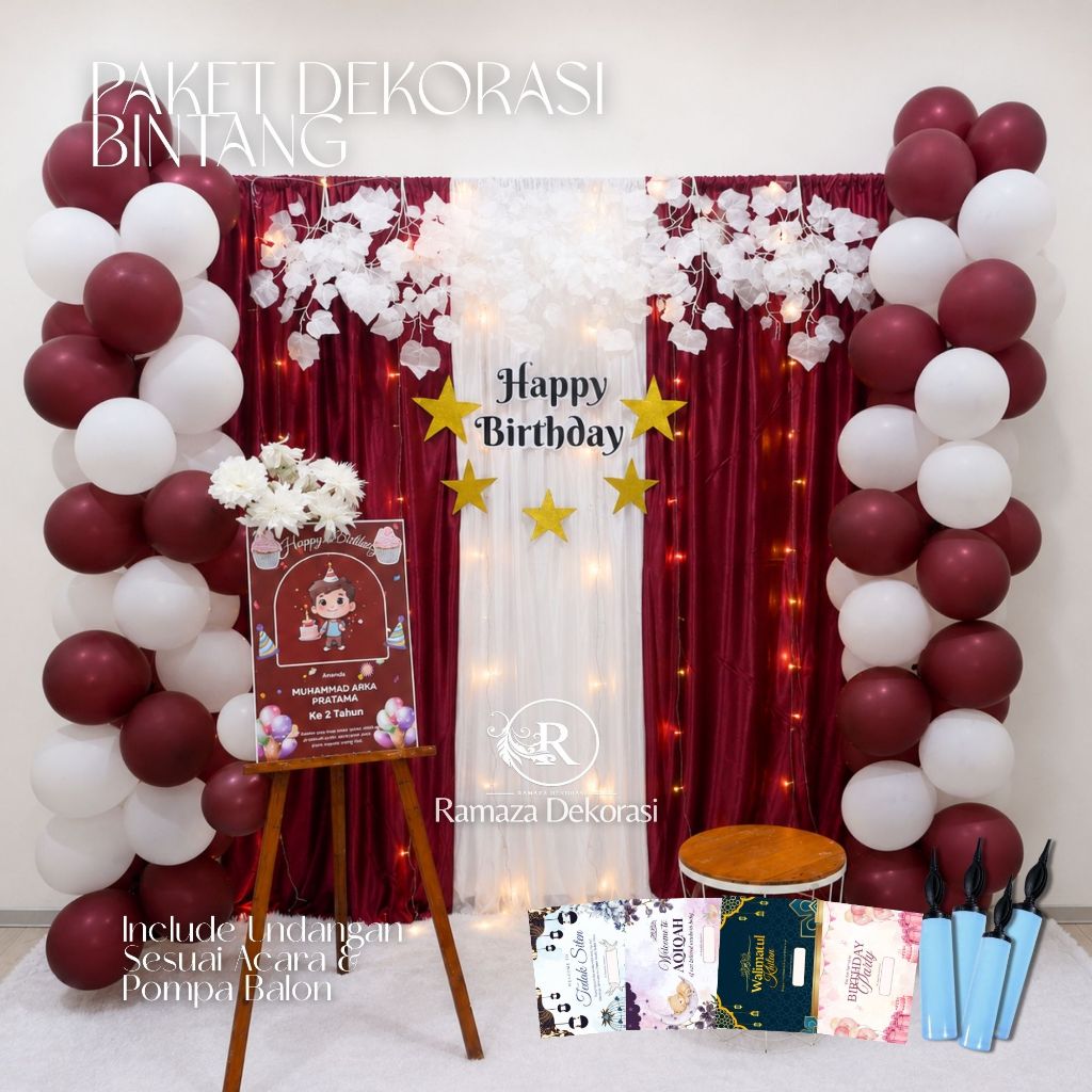 PAKET DEKORASI AQIQAH/ TASYAKURAN KHITAN/ 7 BULANAN/ ULANG TAHUN