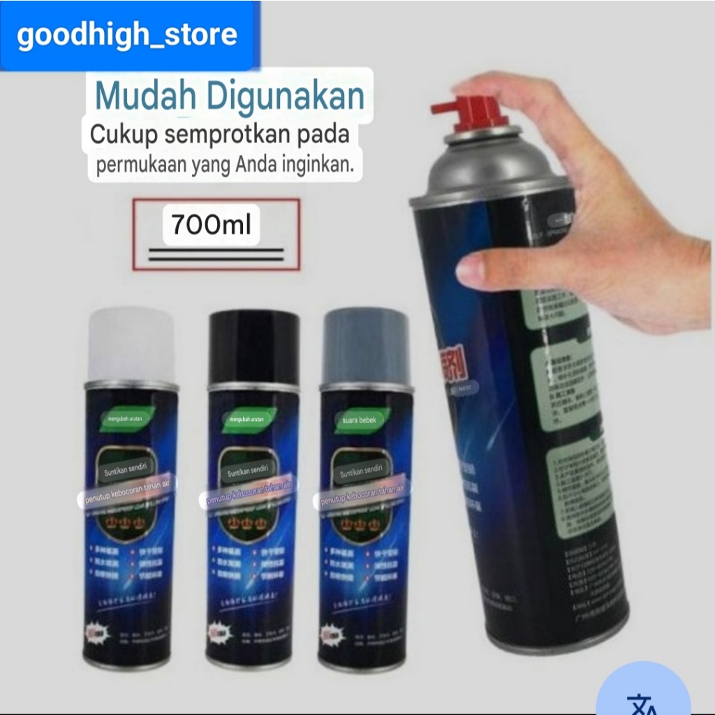 Spray Anti Bocor Waterproof Pelapis Dinding Tembok Atap Rumah Plafon Cat Semprot 700ml