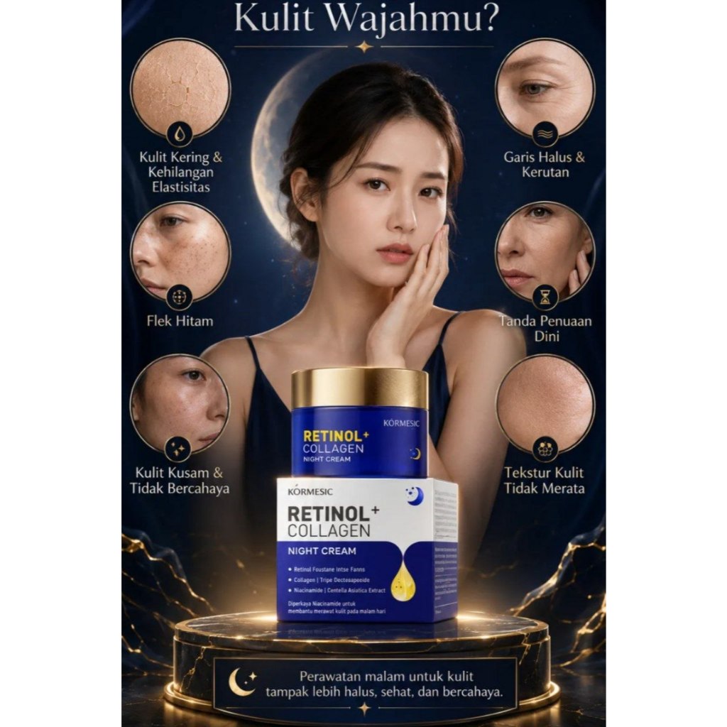 Retinol Collagen Cream BPOM / night cream retinol collagen