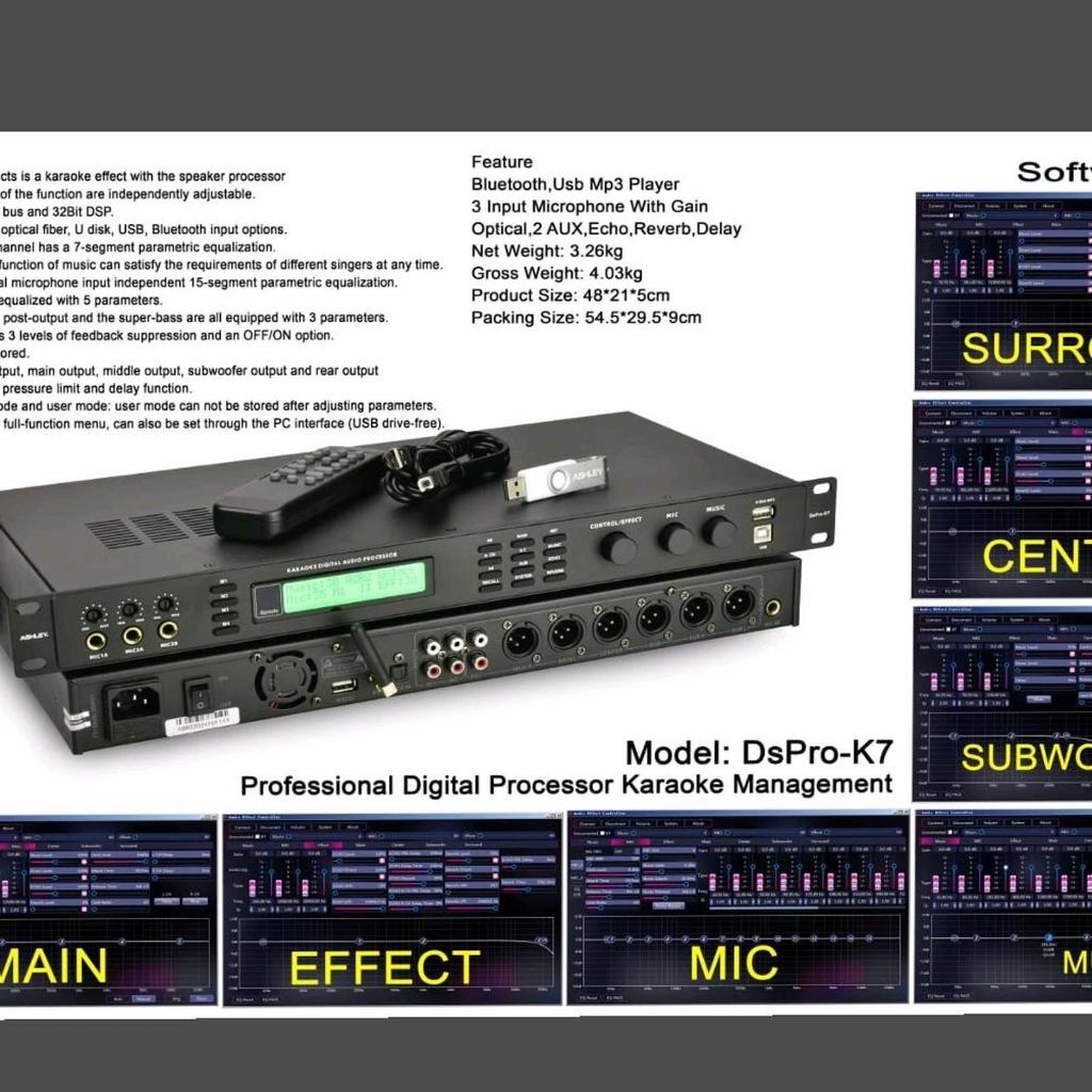 Professional Digital Processor Karaoke Management DsPro-K7/ DS PRO -K7