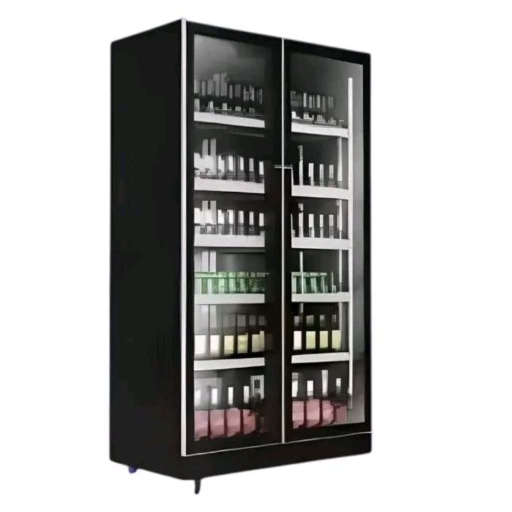 Showcase 2 Pintu Steko LGX-1000 | Kulkas display kaca LGX1000 5 rak chiller 980L