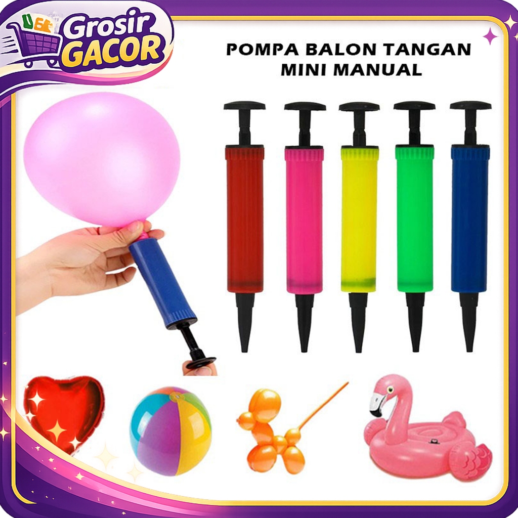 GROSIR Pompa Udara Balon dan Ban Renang Pompa Tangan Manual Murah Praktis Ringan Mudah Digunakan Coc