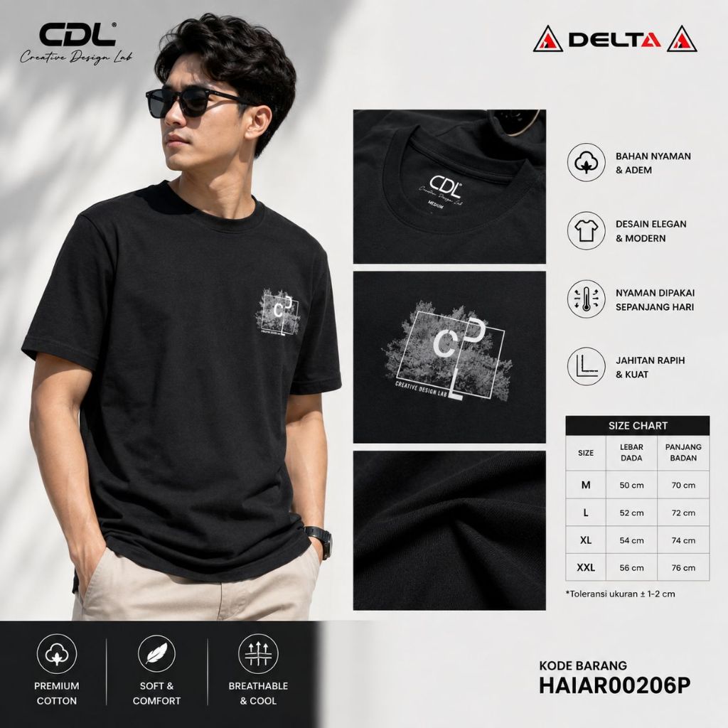 Kaos CDL COTTON Original || Tshirt CDL Original By CARDINAL || CDL 001