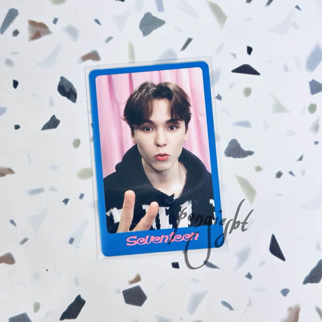 Photocard Official Seventeen Vernon Dicon Pola Biru