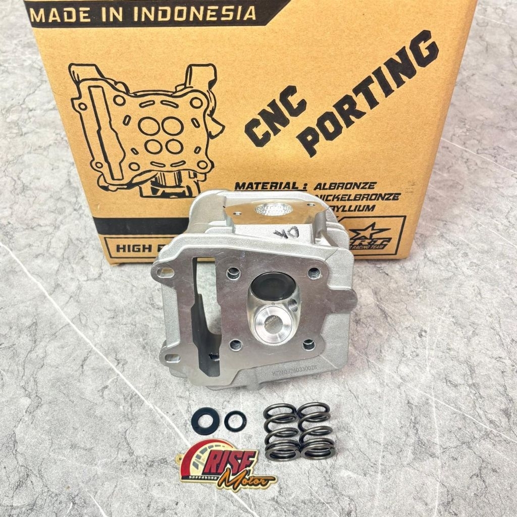 BLOK CYLINDER HEAD BRT BEAT INJEKSI F1 28 24 PORTING CNC