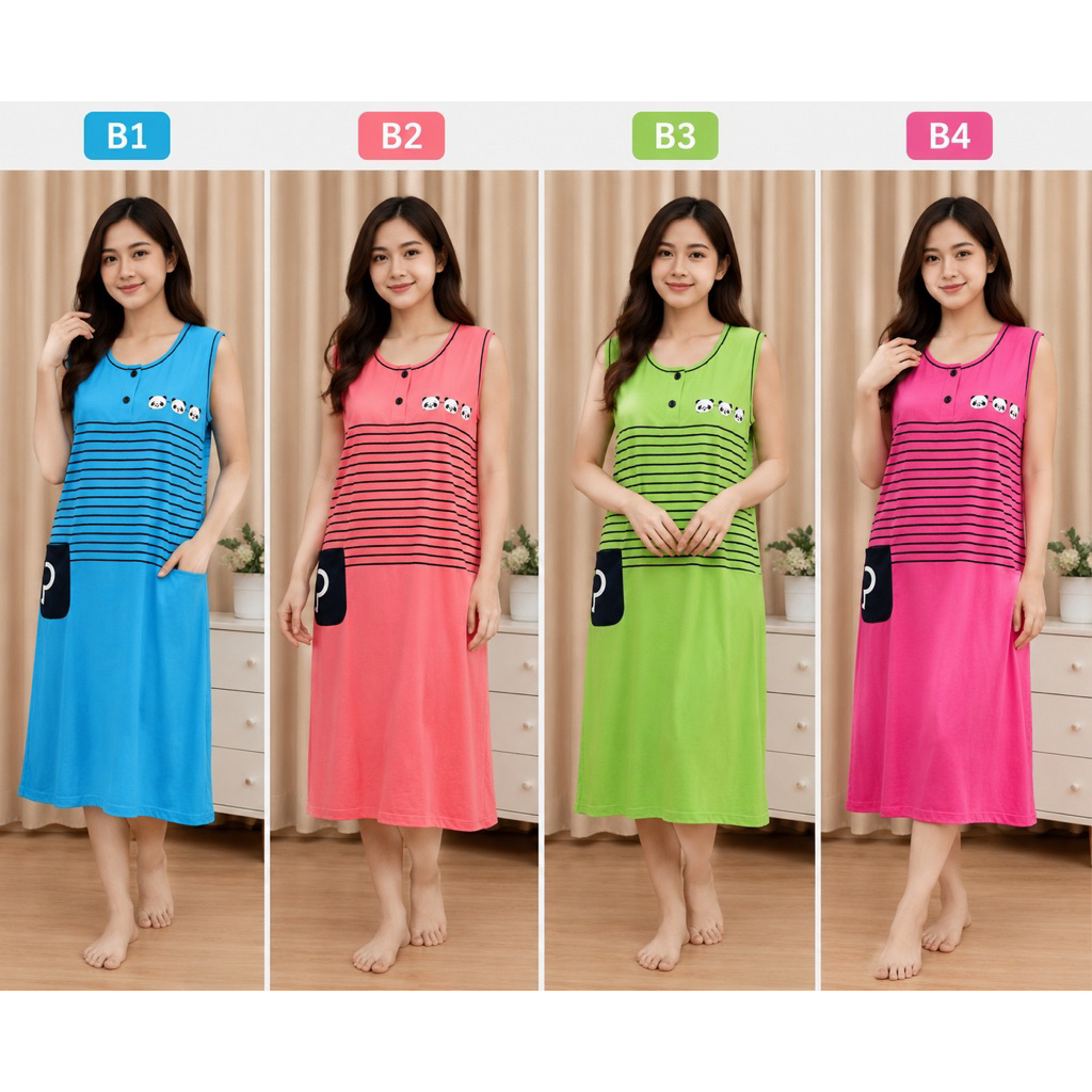 Daster Wanita ( Yukensi ) Bahan Kaos / DASTER SINGLET / DASTER KAOS