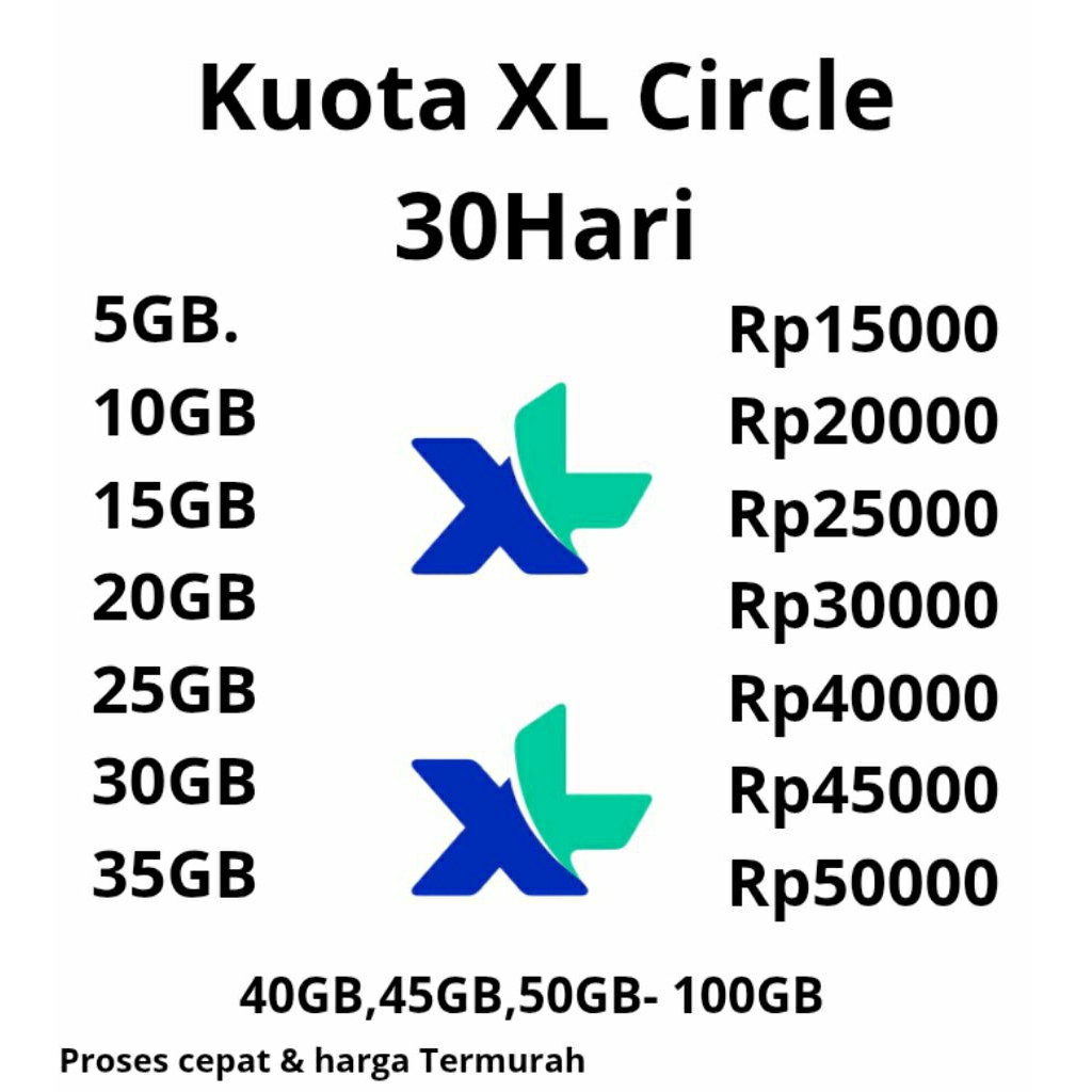 Kuota XL Circle 30 Hari Termurah Bergaransi