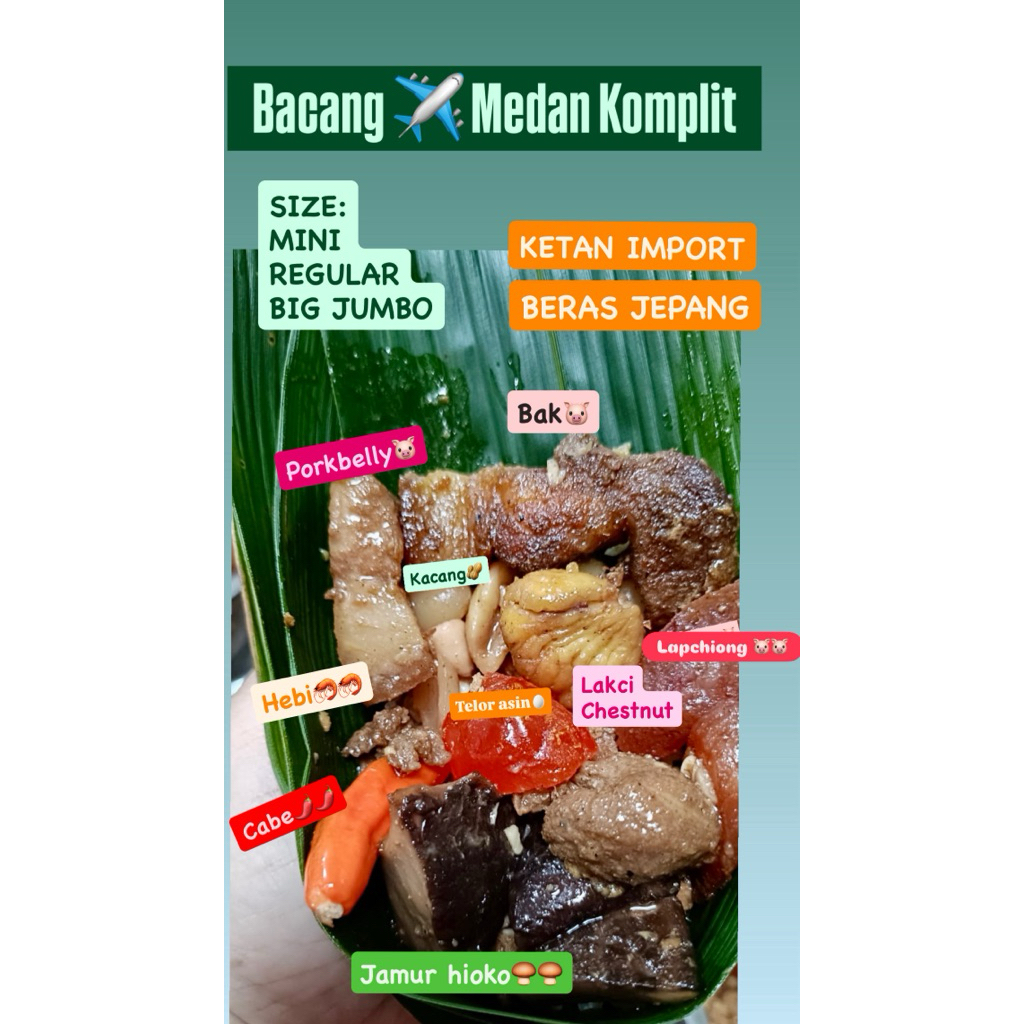 Bacang Medan Komplit Big jumbo